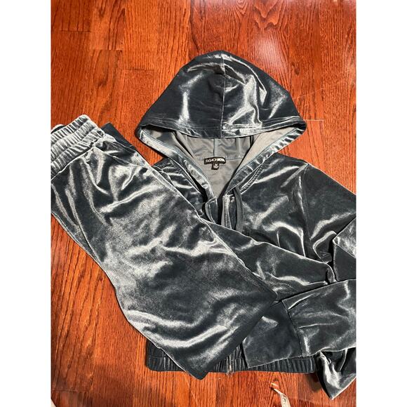 Fashion Nova Blue VelourTrack Suit Size M - Picture 1 of 10